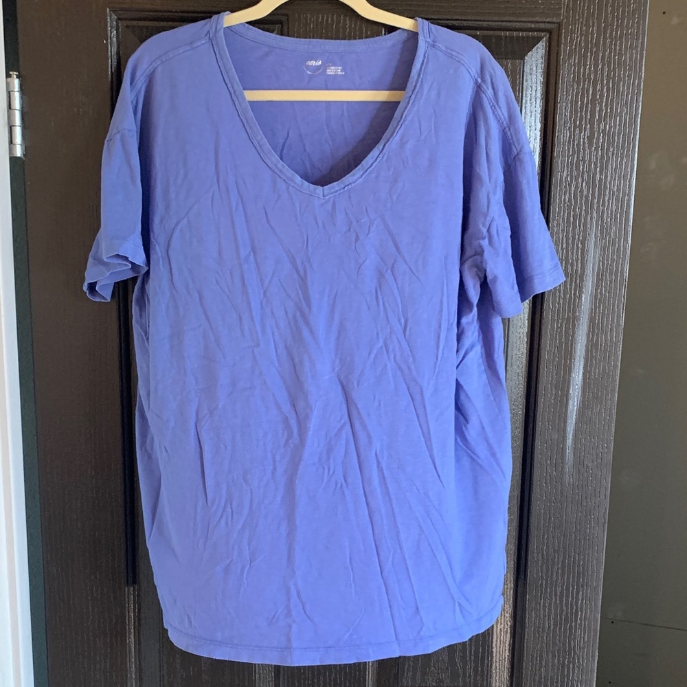 Aerie Blue Crew Neck Tee